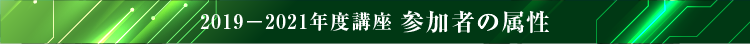 2019年度講座 参加者の属性